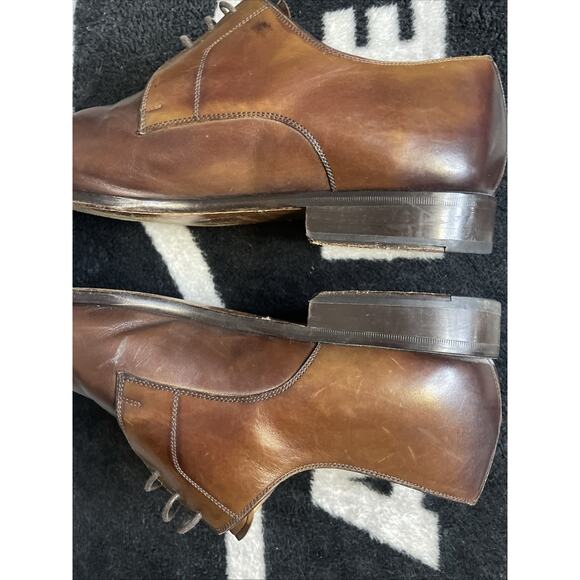 MAGNANNI ‘HARLAN’ MENS BRITISH TOBACCO BURNISHED CAP-TOE OXFORD SIZE 11.5 $425 main image 13